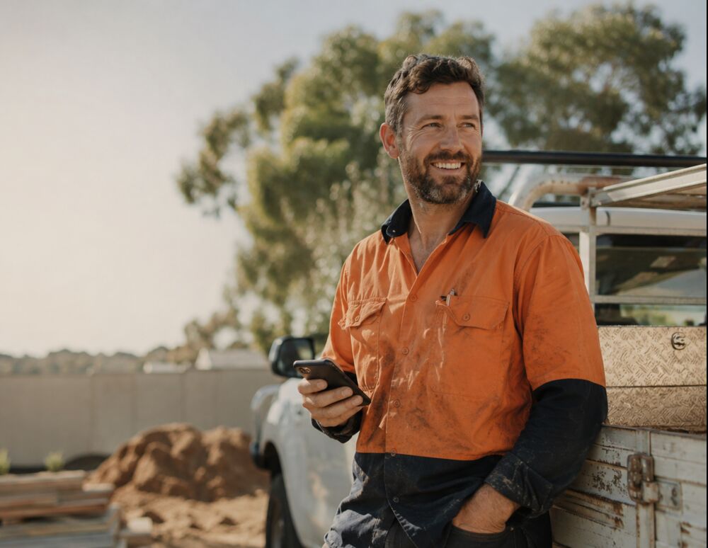 An Australian tradie using Yamate on the job
